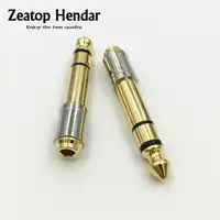 50Pcs Mini Type 6.5mm Male Plug to 3.5mm Female Jack Stereo Headphone Audio Adapter TRS Connector