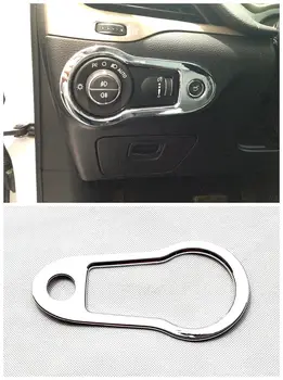 

ABS Chrome Headlight Switch Cover trim 1pcs for Jeep Cherokee 2014 2015 2016