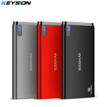 

KEYSION 10mm Ultra-thin Power Bank 8000 mAh Portable External Lithium Polymer Batteries Mobile Phone Aluminium Alloy Power bank