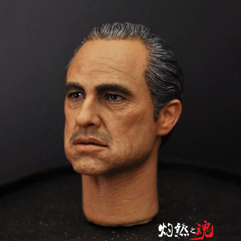 

Head sculpt 1/6 Scale male head Al Pacino Marlon Brando The Godfa Head Sculpt Model PVC Toys Fit 12" Action Figure Body