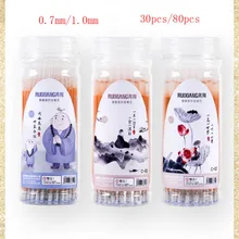 Ruixiang 30 шт. золотой цвет сандалового дерева запах Заправка для гелевой ручки 0,7 мм 2 золотые ручки Большой волум буддизь письменная ручка вместо гелевая ручка повторная заливка