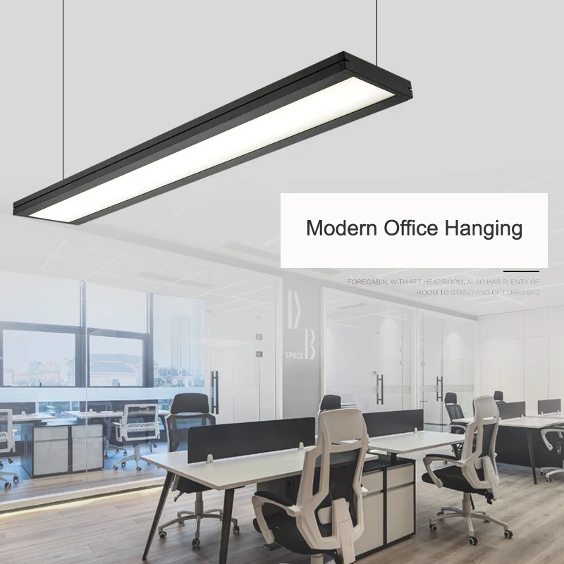 Dynasty Office Led Light Modern Linear Pendant Lamp Hanging Bar