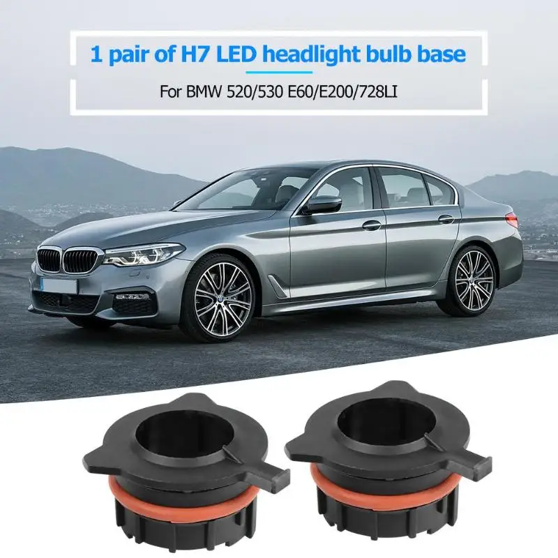 1 пара H7 светодиодный головной светильник лампы база адаптеры держатели для BMW E39-1 5 серии 520/530 E60/E200/728LI автомобильный Светильник Запчасти