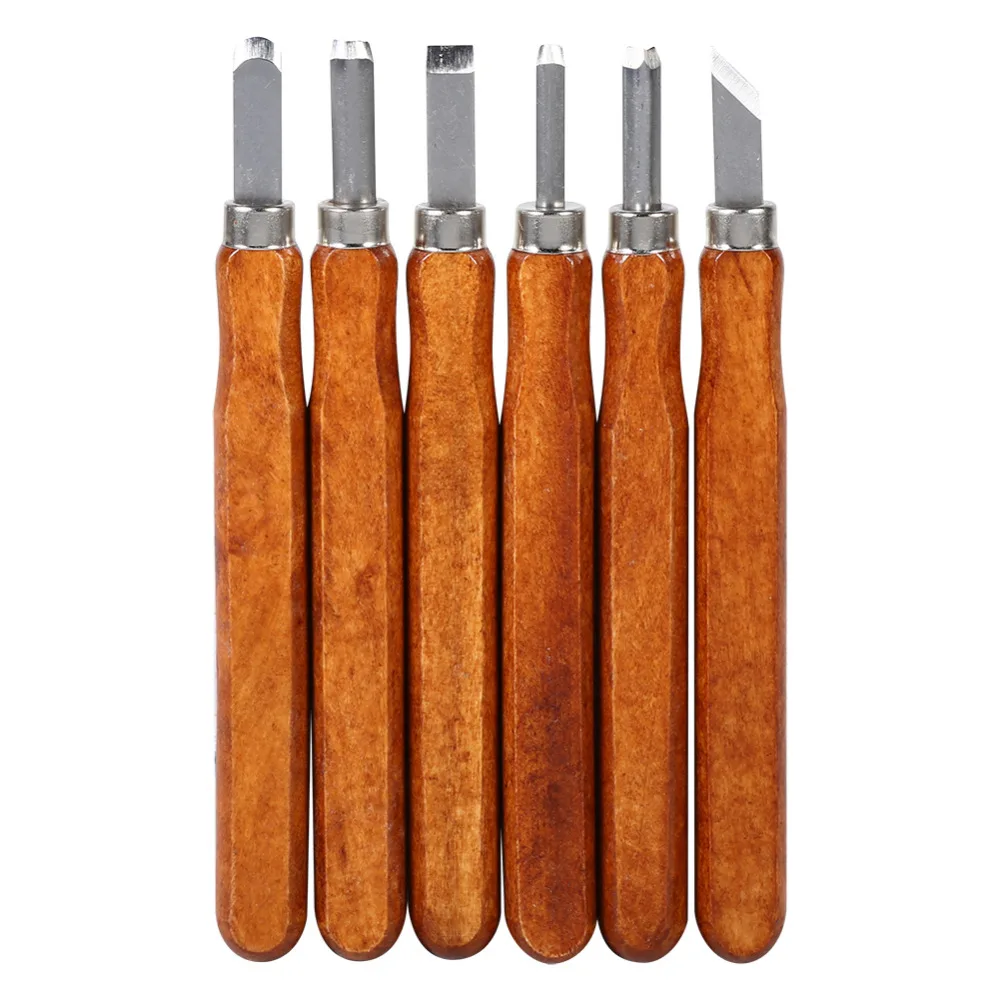 3/6/9Pcs Wood Carving Tools Set Woodcut Knife Scorper Mini Chisel Hobby Arts Craft Cutter Kit