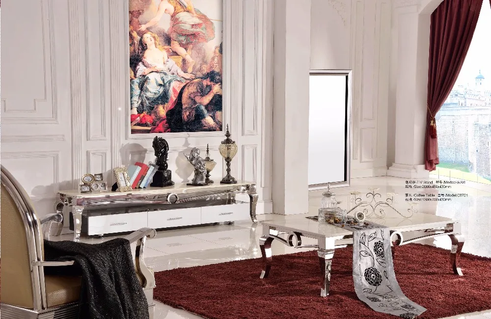 Popular Steel Design Furniture-Buy Cheap Steel Design Furniture 2017 design cheap price A quality luxury stain steel living furniture set/TEA TABLE/ - Popular Steel Design Furniture-Buy Cheap Steel Design Furniture
