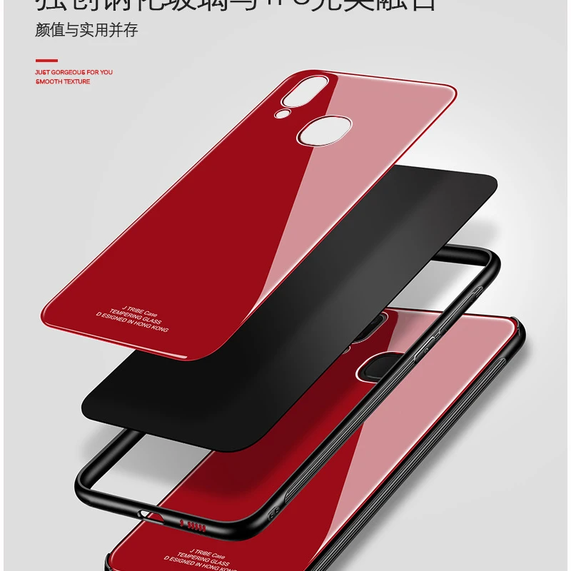 Чехол для vivo X21 2 шт. задняя крышка из закаленного стекла поликарбоната ТПУ