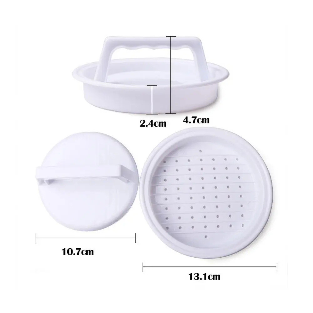 1 pc Hamburger Mold Maker Multi-function Sandwich Meat Kitchen Barbecue Tool DIY Home Cooking Tools White W45 1 pc Hamburger Mold Maker Multi-function Sandwich Meat Kitchen Barbecue Tool DIY Home Cooking Tools White W45