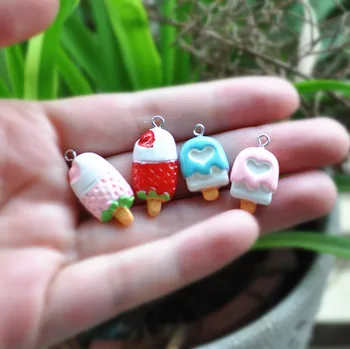 

DIY icecream charms resin charms necklace pendant for DIY decoration 20pcs