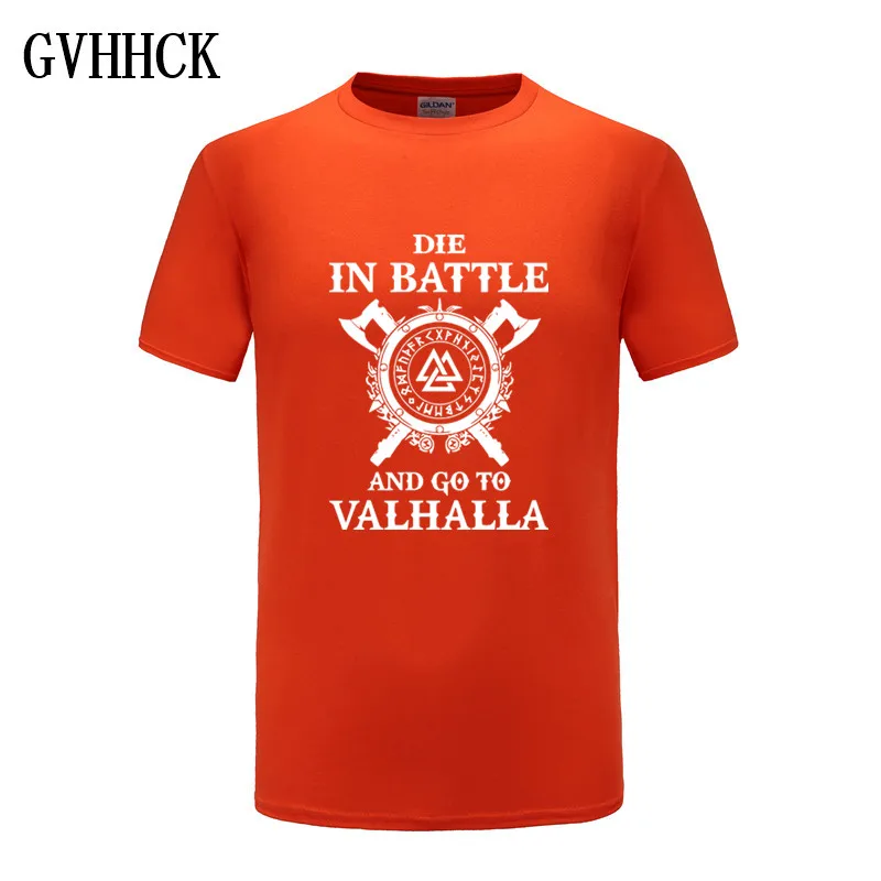 Die In Battle And Go To Valhalla Viking, мужские футболки, хит, летняя брендовая Футболка реглан, хлопок, облегающая футболка, Camisetas Hombre