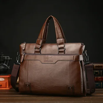 

new Handbag To Work In An Office Package Single Shoulder Messenger bag men leather Leatherwear Briefcase designer luxury purses