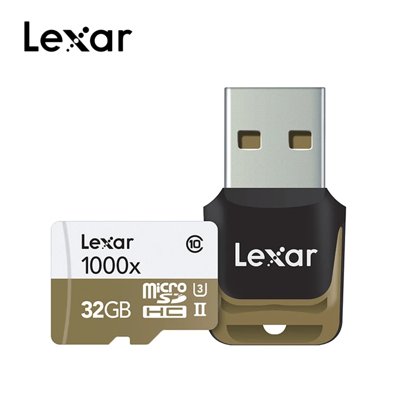 Карта micro sd Lexar 633x1000x32 Гб 64 Гб 128 ГБ 256 ГБ 512 Гб карта памяти класс 10 карт micro sd для 1080p full-HD 3D и 4K видео - Емкость: 1000X-32GB