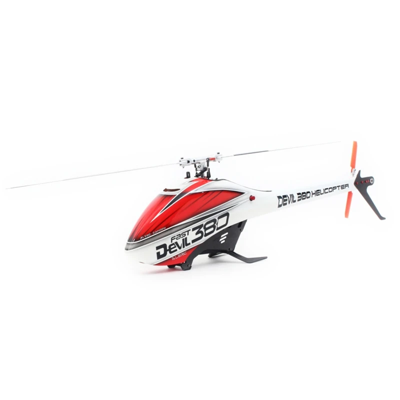 New ALZRC Devil 380 FAST RC Helicopter Kit Spirit Version Carbon Fiber Tail Boom With Flybarless Head Rotor Set 8mm Main Shaft