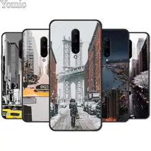 New York City Times Square Taxi Silicone Phone Case for Oneplus 7 7 Pro 6 6T 5T Soft Cover Shell for Oneplus 7 7Pro Black Case