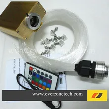 RGB оптоволоконные DIY звездное небо потолочные комплекты 200 шт. 0,75 мм и 50 шт. хрустальные концевые фитинги волоконно-оптический кабель длина 2 м
