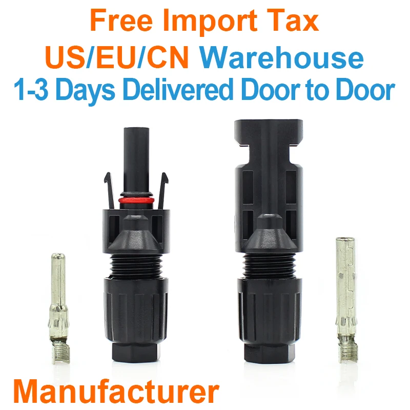 

100 Pairs IP67 Waterproof Adaptater Connector Solar MC4 Connectors Male and Female Pair Used in Solar Energy System LJ0116