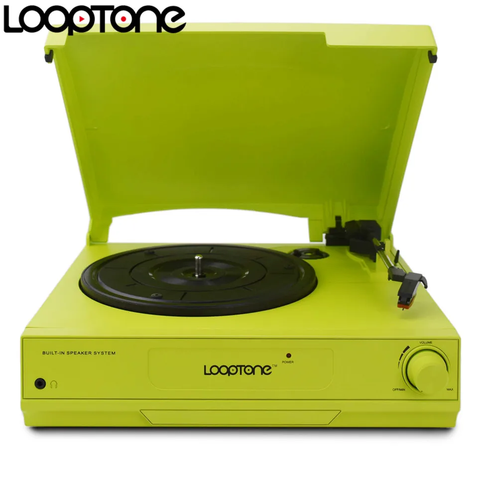 LoopTone 33/45/78 оборотов в минуту, винил LP проигрыватель Проигрыватель диска Встроенный динамик разъем для наушников& RCA линейный выход AC110~ 130& 220~ 240V