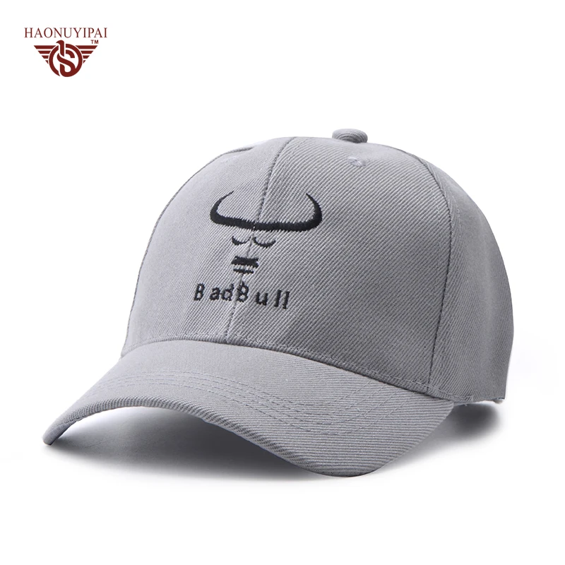 New Stylish Women Mens Baseball Caps Custom Embroidery Letter Bad Bull