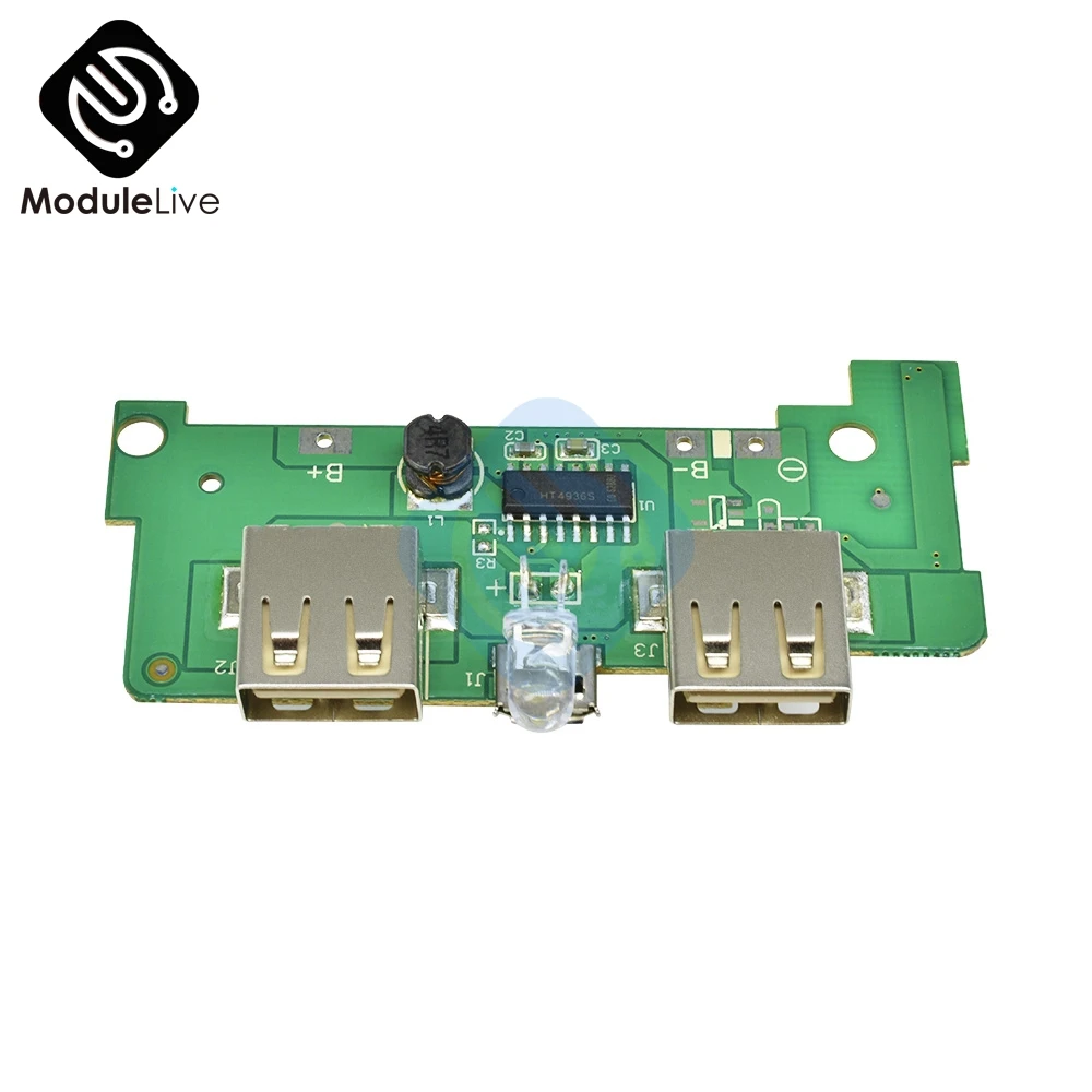 5V 1A 2A power Bank зарядное устройство Модуль повышающий источник питания печатная плата для зарядного устройства печатная плата двойной USB с выходом светодиодный светильник