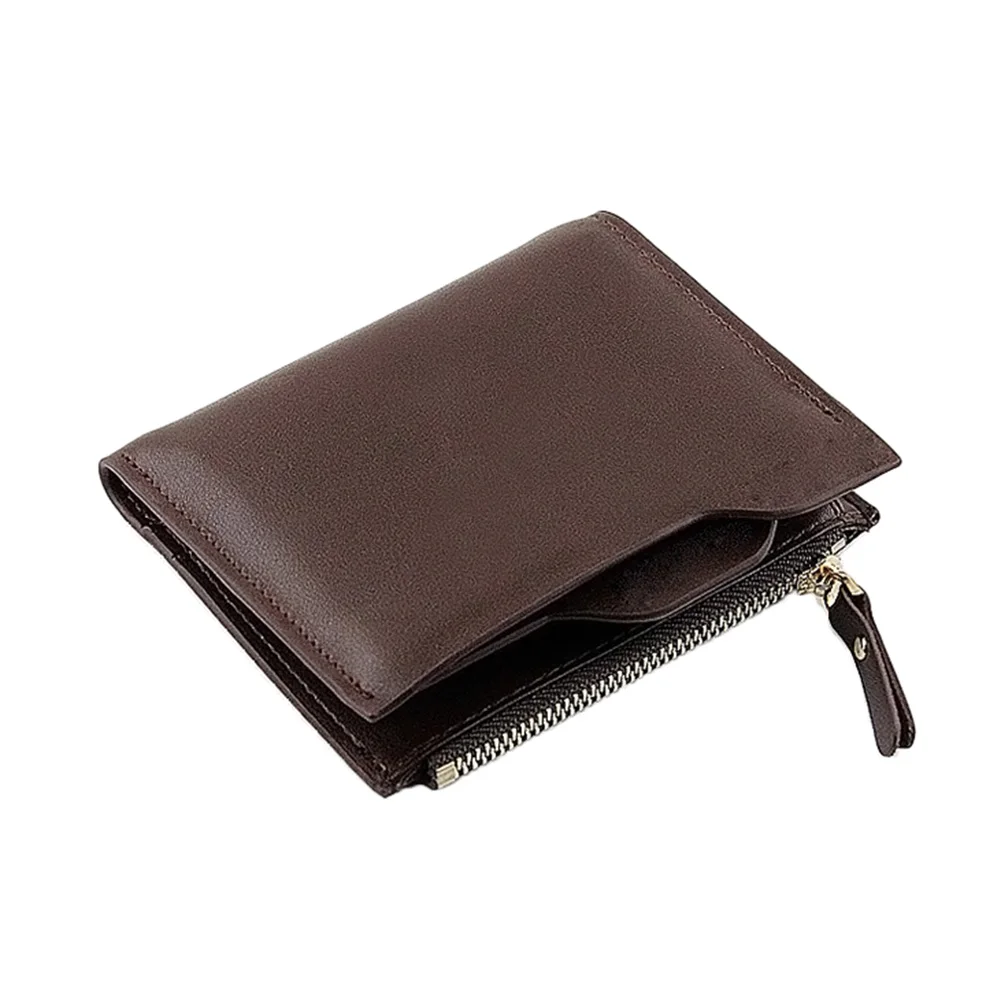 

Fashion Men Wallets Zipper Coin Money Purse Soft Cards Holder Case Soild PU Leather Buisiness Wallet LT88