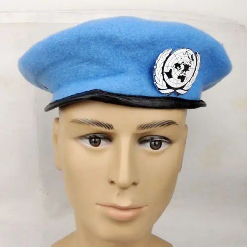 blue military cap