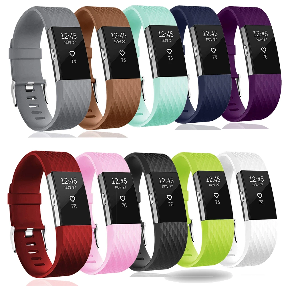 

Tschick Classic Sports Watch Adjustable Replacement Comfortable Bands for Fitbit Charge 2 Fitness Smart Wristbands Strap