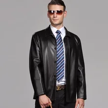 Кожаная куртка мужская из овечьей кожи; Цвет черный, коричневый; Новая модная Повседневная стильная одежда высокого качества; ; casaco de couro