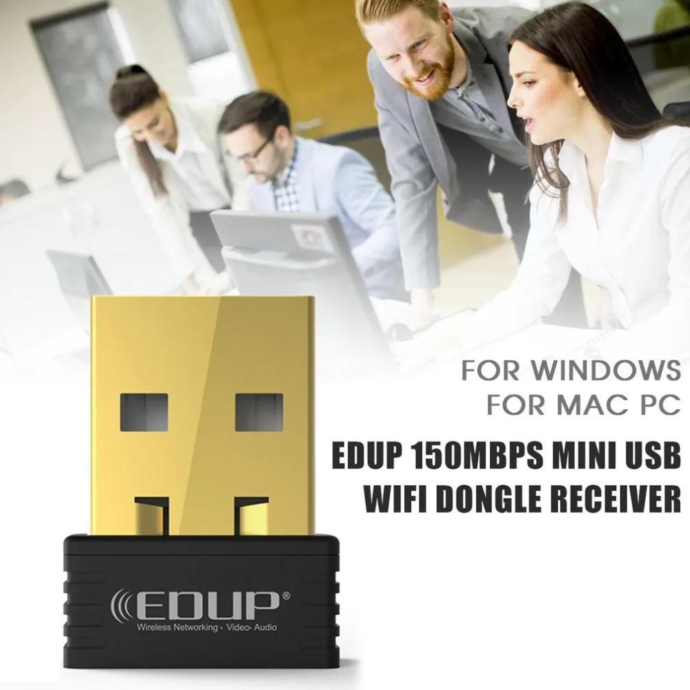 EDUP 150 Мбит/с мини-usb Wi-Fi Dongle приемник беспроводной 802,11 n/g/b Ethernet адаптер сетевая карта для Windows для Mac PC