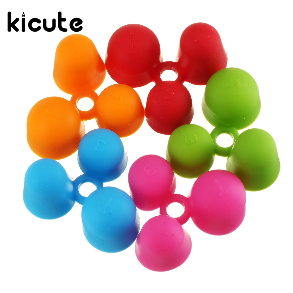 

Kicute 5pcs/lot Pencil Grips Occupational Therapy Handwriting Aid Kids School Stationery Pen Control Right Silicone Writing