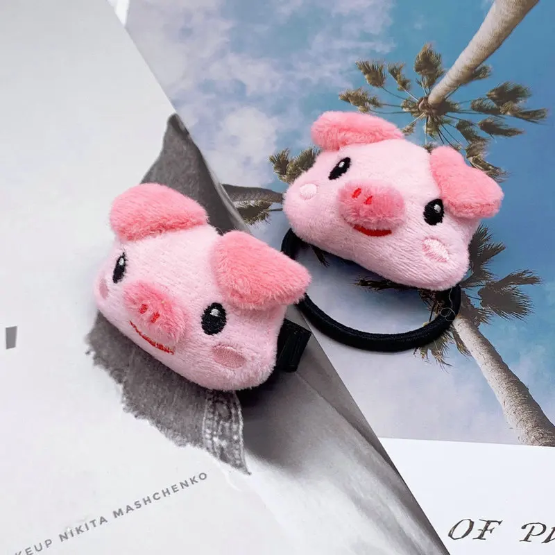 

2pcs/set New Cute Animals Pink Pig Elastic Hair Bands Bunny Pig Headband For Children Baby Girls Hair Accessories Gift Wholesale