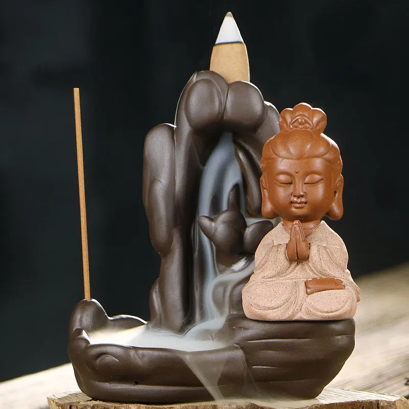 Конус для благовоний и курильница Yixing Zisha Buddha Tathagata подставка из сандалового