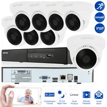 OWSOO 8CH полный P 1080 P NVR системы скрытого видеонаблюдения комплект шт. с P 8 шт. HD 1080 Крытый Купол IP камера Воспроизведение цифровой зум обнаружения движения