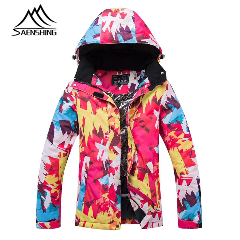 

SAENSHING Women Waterproof Ski Jacket Girls Snow Jacket Windproof Breathable High Quality Skiing And Snowboarding Warmful