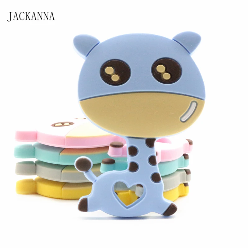 

1PC Giraffe Silicone Teether Animal Baby Teething Toy Infant Nursing Gifts Baby Products BPA Free Newborn Silicone Baby Teether