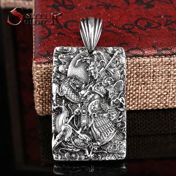 

steel soldier new style chinese style Journey to the West Erlang Shen pendant men punk biker jewelry as gift