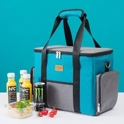 Новая мода окружающей большая емкость обед сумка box термо пищевой изоляцией Пикник мешок Дети Женщины изолированные сумка-холодильник