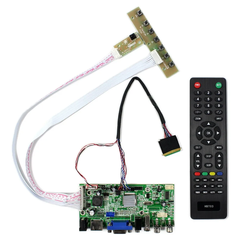 

HDMI+VGA+2AV+USB+Audio LCD Controller Board For 14inch 15.6inch 1366x768 LTN140AT02 B156XW02 LCD Screen