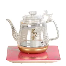 Электрический чайник цветочный горшок стеклянный нагрев поддона кипяток 1,2л защита от сухости