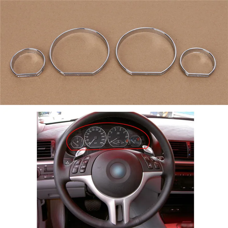 Chrome Speedometer Dashboard Gauge Dial Rings Bezel Trim Speedo AC/Tech