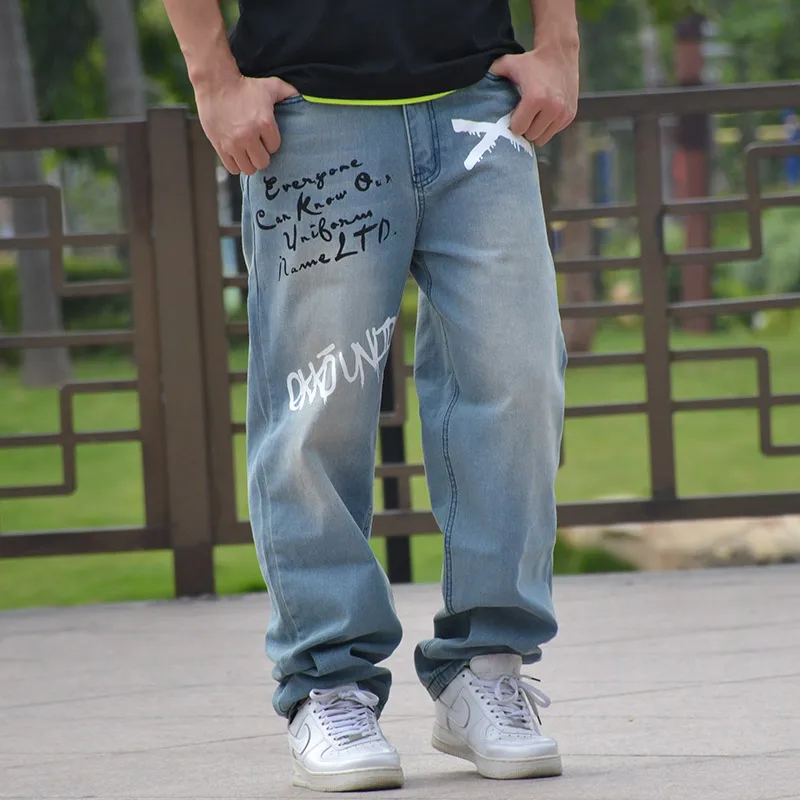 New Arrival Men s Plus Size Straight Jeans Loose and Plus Size Hiphop Denim Trousers