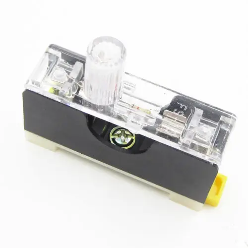 FS101 10A 6*30mm Fuse Socket With Indicator Light DIN RAIL Mounted Fuse