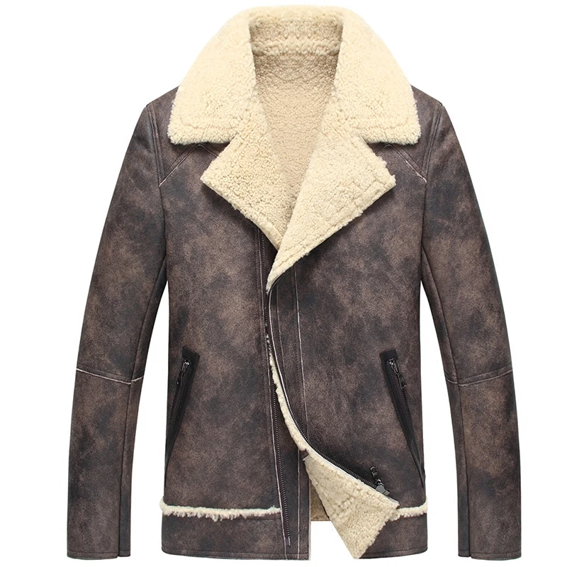 Мужская куртка из овчины мотоциклетная меховая парка Авиатор B3 B2|jacket sheepskin|jacket
