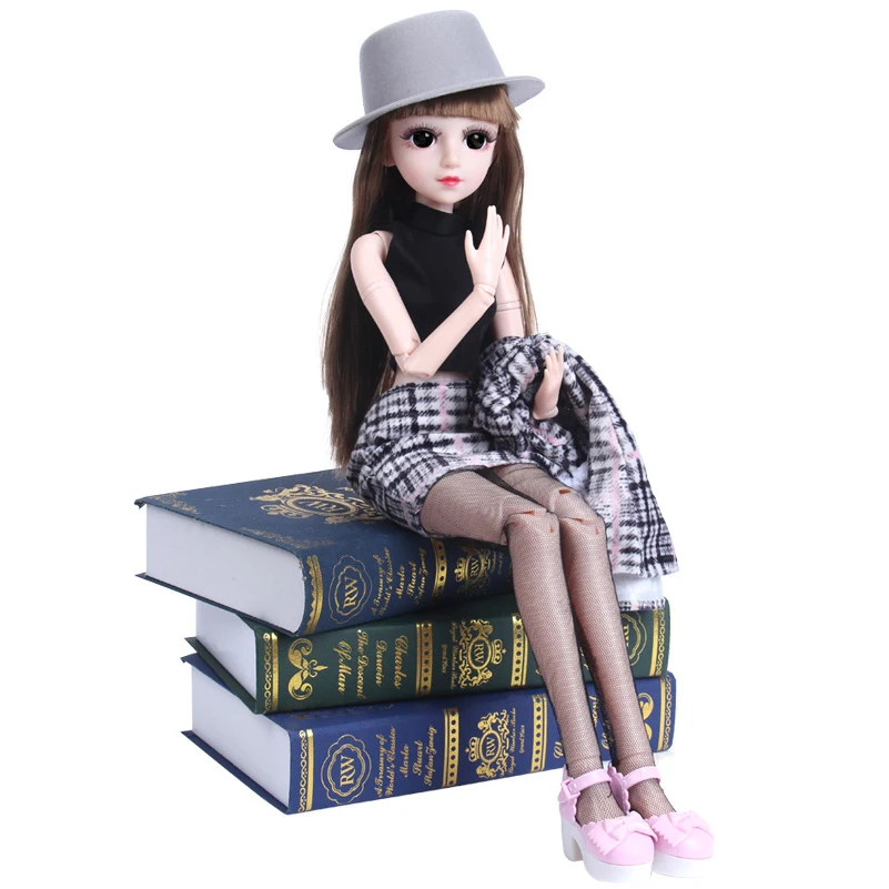 Новая Одежда для кукол, аксессуары, платье, костюм, набор для 60 см, BJD, Одежда для куклы с сумкой, шляпа для игрушки BJD для девочек, подарок