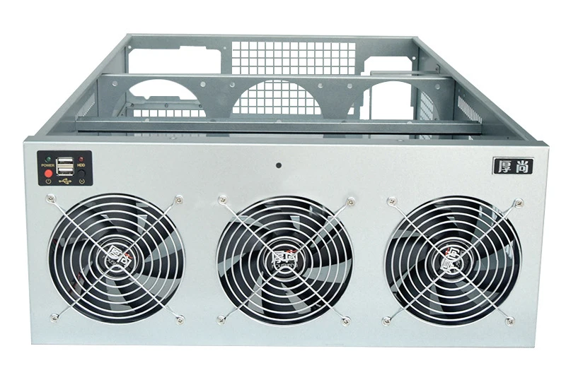 19Inch Rackmount Crypto Coin Case Mining Rig Frame GPU Holder USB Miner Panel Computer Case Sever Mechine Chassis RX 480 570 580