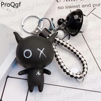 

Ngryise 2Pcs A Set black cute xx oo keychain