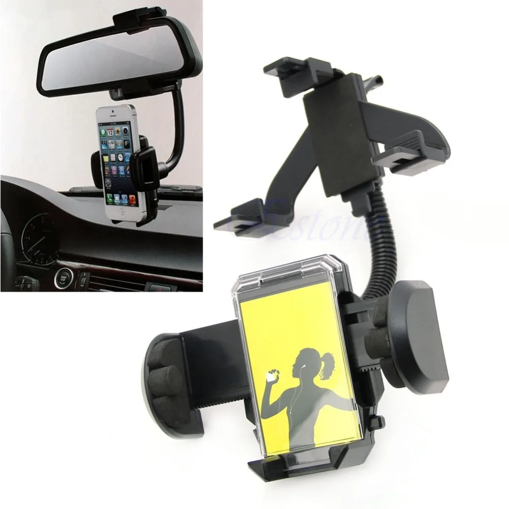 

hot Car Rearview Mirror Mount Holder For Cell Phone for iPhone 5 5C 5S for Samsung S3 S4 GPS