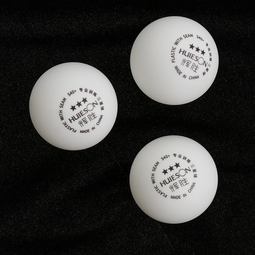 Perfeclan 3 шт 3-Star 40 + мм белые мячи для настольного тенниса, расширенный тренировочный мячик для пинг-понга