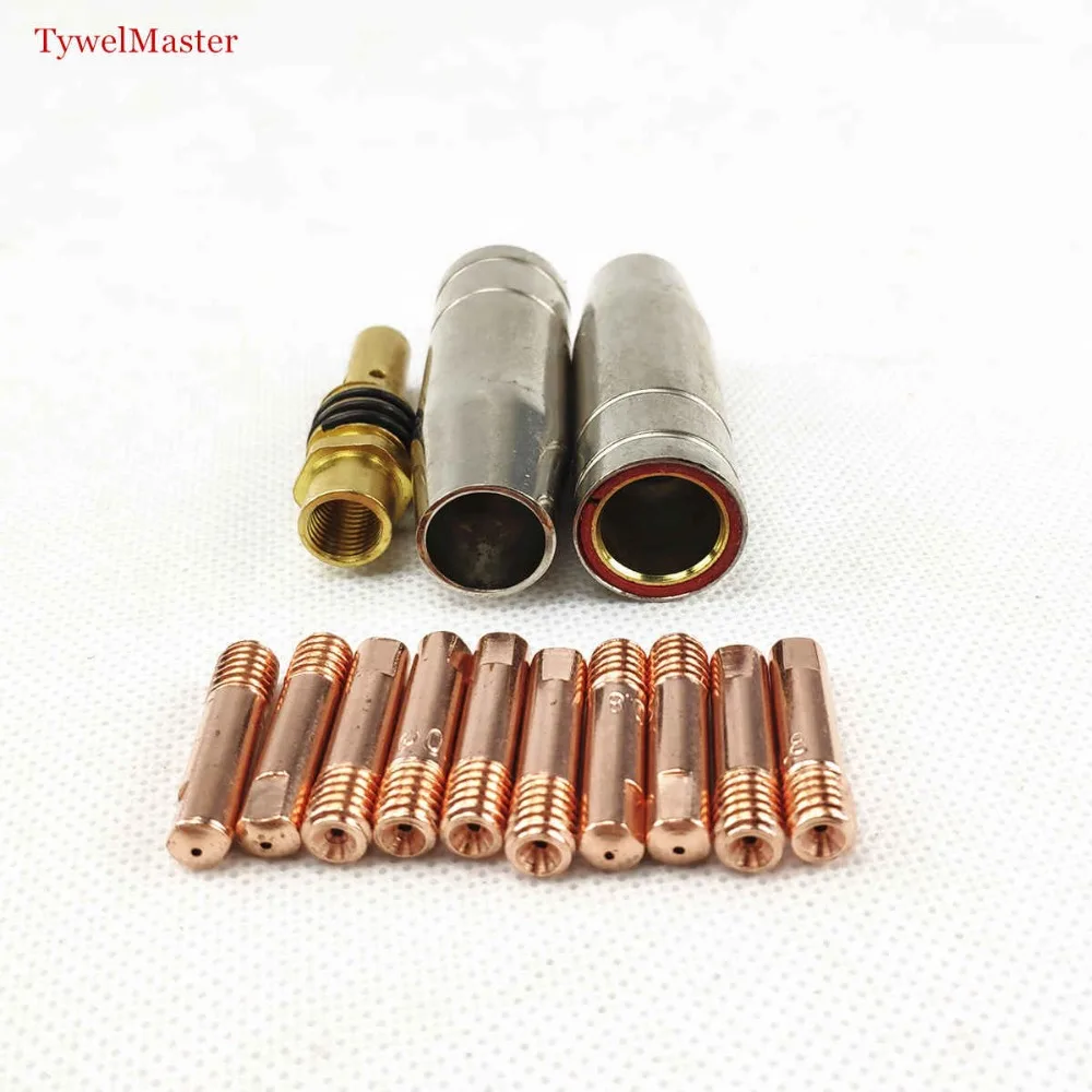 15AK Welding Torch Consumables 13pcs 0.6mm 0.8mm 0.9mm 1.0mm 1.2mm MIG Torch Gas Nozzle Tip Holder for MIG MAG Welding Machine 15AK Welding Torch Consumables 13pcs 0.6mm 0.8mm 0.9mm 1.0mm 1.2mm MIG Torch Gas Nozzle Tip Holder for MIG MAG Welding Machine