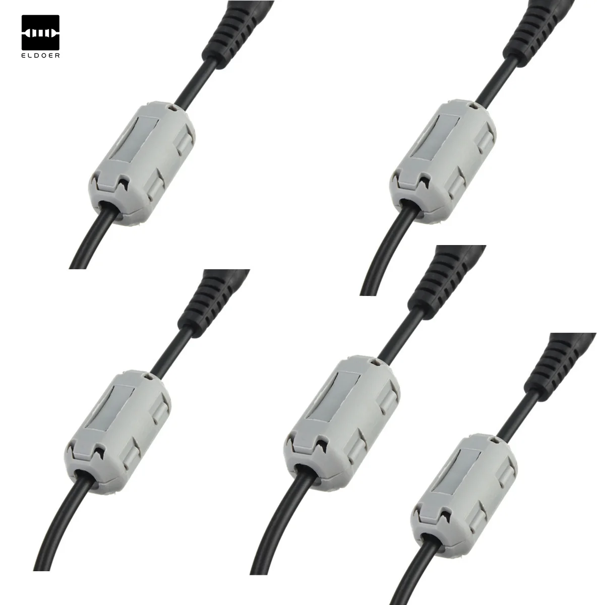 

New Arrival 5Pcs TDK Grey 5mm Clip-on RFI EMI Filter Ferrite Convenient to use