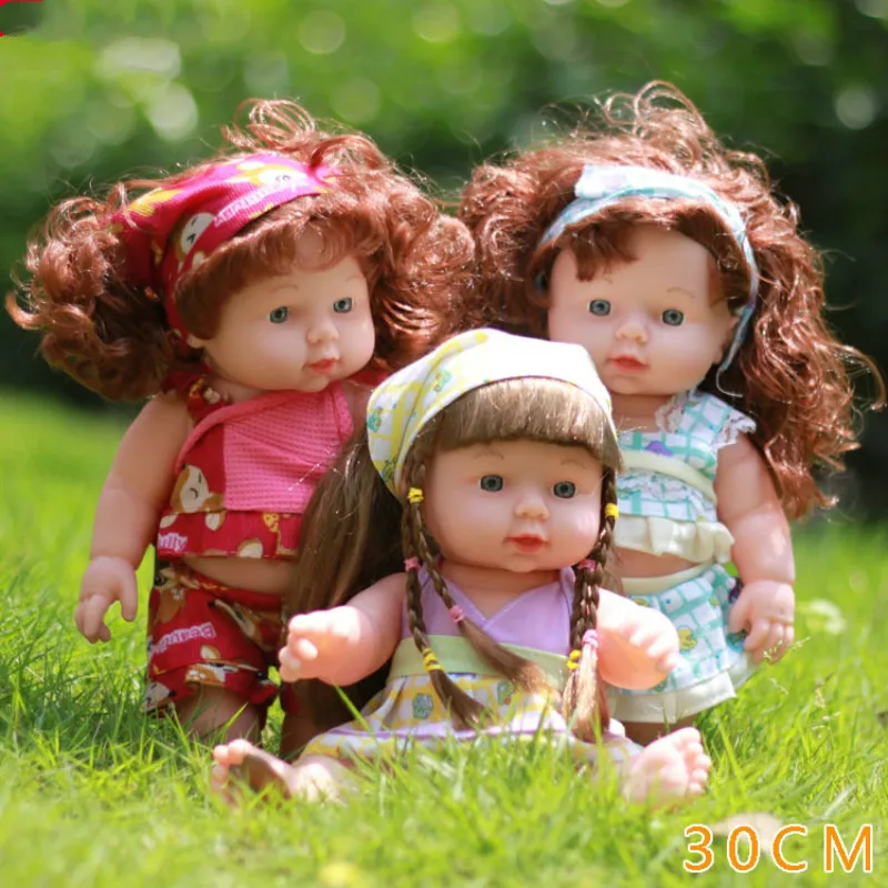 

30cm Baby Smart Dolls with Voice Toys Super Cute Soft Rubber Doll Intelligent Talking Doll Best Gift for Children