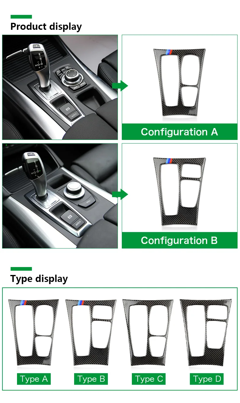 Скорости полета для BMW X5 E70 аксессуары для BMW X6 E71 BMW E70 X5 внутренняя отделка из углеродного волокна Панель переключения скоростей Панель рамка Крышка Стикеры
